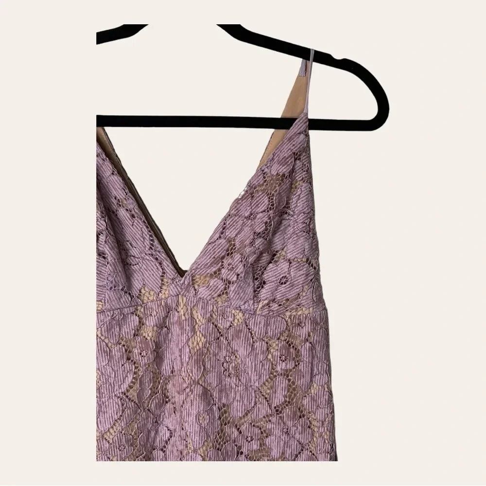 0460W. FREE PEOPLE DANGEROUS LOVE LACE‎ MINI LENGTH DRESS PINK COLOR SIZE 0